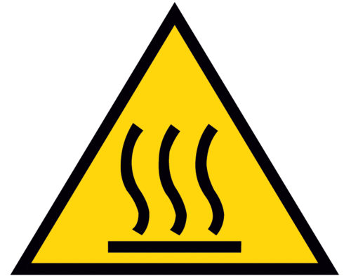 Danger hot surface