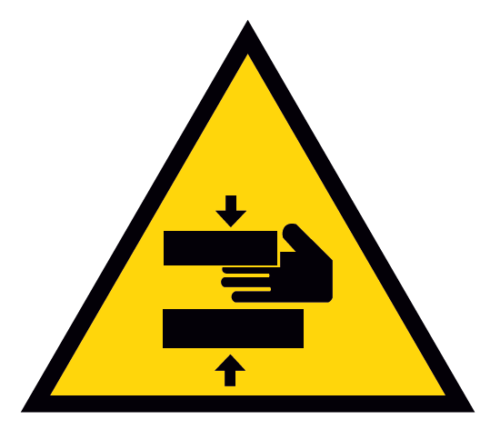 Danger caution to your hands