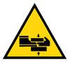 Danger caution sign crushing limbs