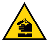 Danger caution sign corrosive liquids