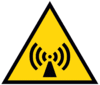 Danger sign non ionizing radiation sign