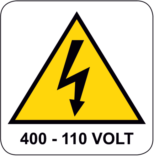 Cartello Pericolo 400 - 110 volt