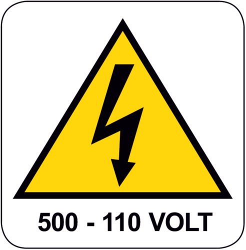 Cartello Pericolo 500 - 110 volt