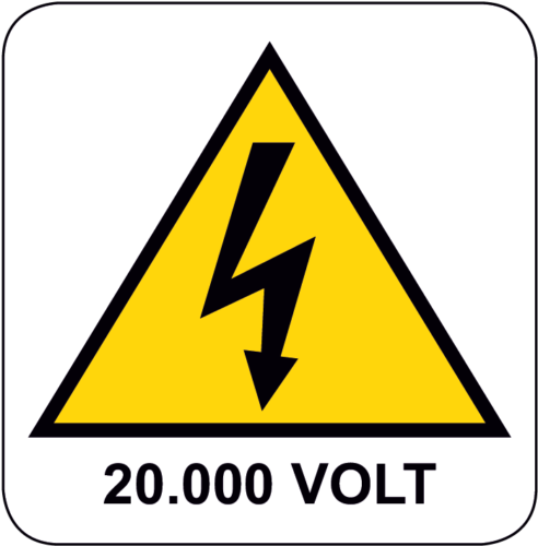 Cartello Pericolo 20.000 volt