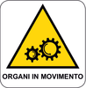 Cartello Pericolo Organi in Movimento