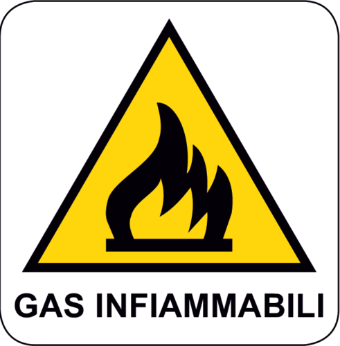 Cartello Pericolo Gas Infiammabili