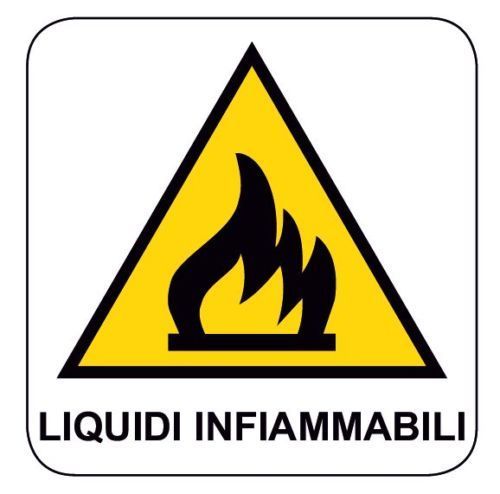 Cartello Pericolo Liquidi Infiammabili