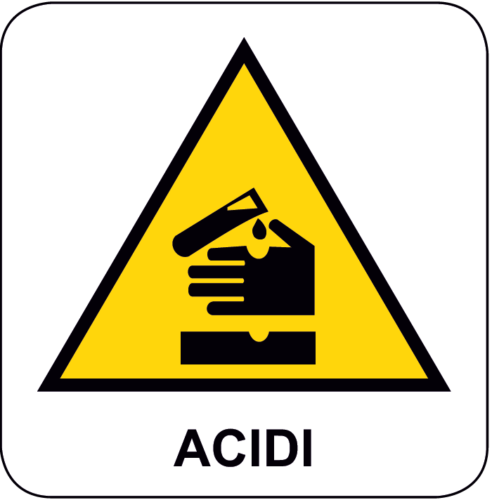 Cartello Pericolo Acidi
