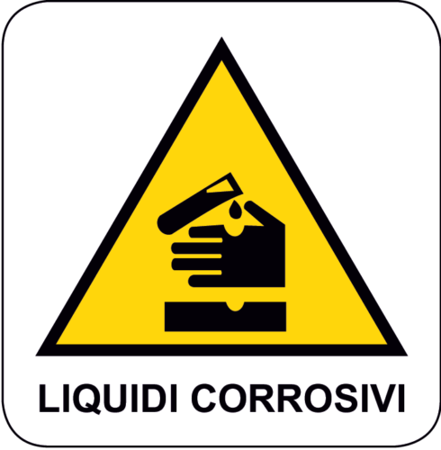 Cartello Pericolo Liquidi Corrosivi