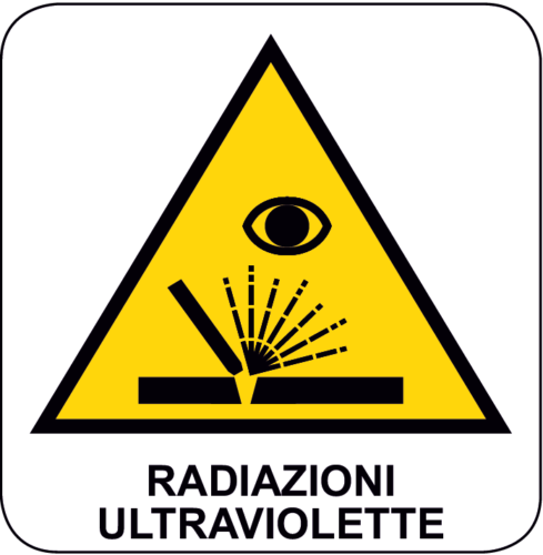 Cartello Pericolo Radiazioni Ultraviolette