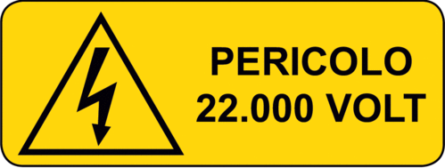 Cartello Pericolo 22.000 VOLT