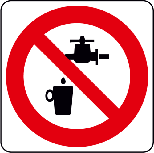 Drinking Water not allowed sign