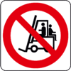 Lifting People not allowed sign