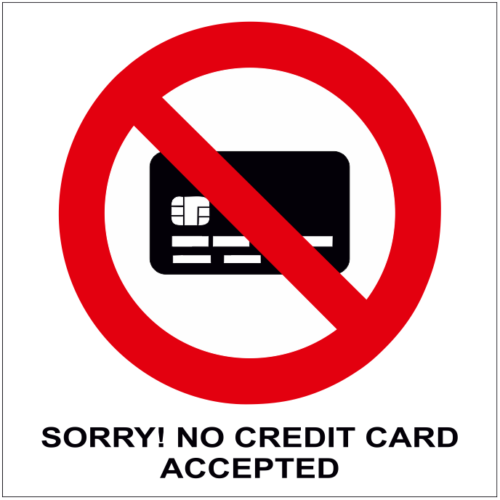 Adesivo No Credit Cards