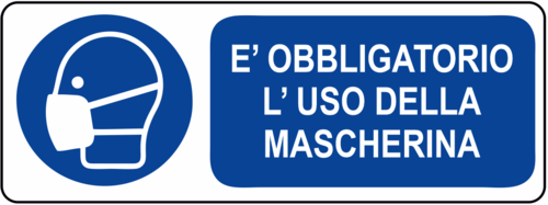 Cartello Obbligo USO MASCHERINA - COVID