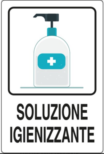 Cartello Indicazione Soluzione Igienizzante - COVID