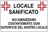 Cartello LOCALE SANIFICATO COSTANTEMENTE - COVID