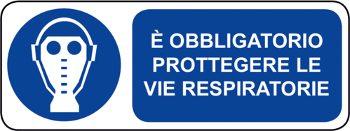 Cartello Obbligo Proteggere le vie respiratorie